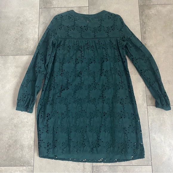 Zara Hunter green lace shift dress size XS - Picture 2 of 5
